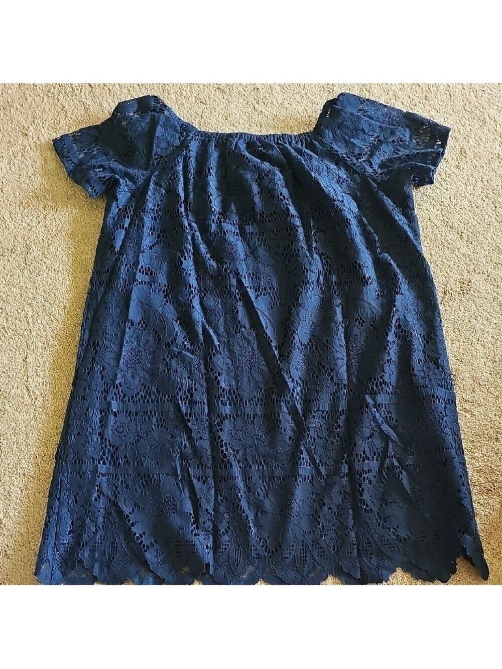 LOFT Blue Lace Skirt - Picture 6 of 8